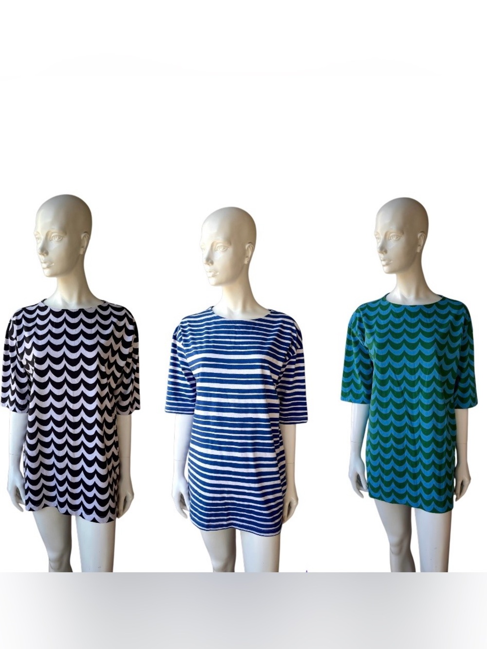 Marimekko Uniqulo Cotton Tunic Length Tshirts x 3